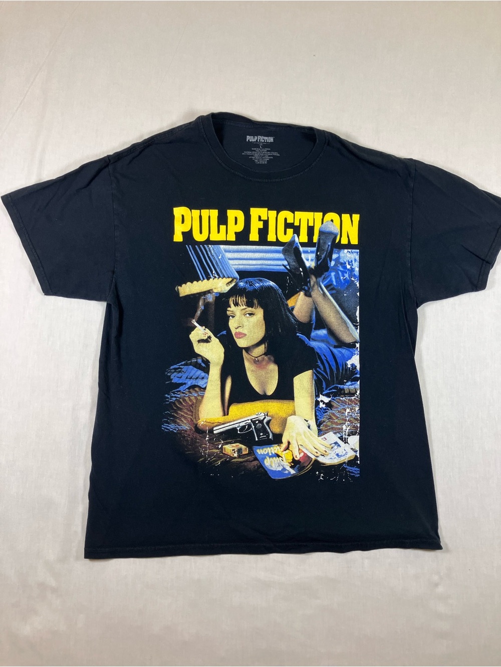 Pulp Fiction Black Graphic Tee - Icon Poster Shirt